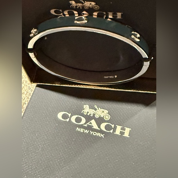 Coach Silver and Blue Bracelet new with tags in box - Picture 2 of 8